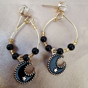 BrazenSoul Midnight Moon Mystical Hoop Earrings